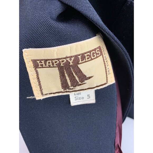 Vintage Happy Legs Blazer Size 5 Classic Black Wool Womens Jacket - Picture 5 of 5